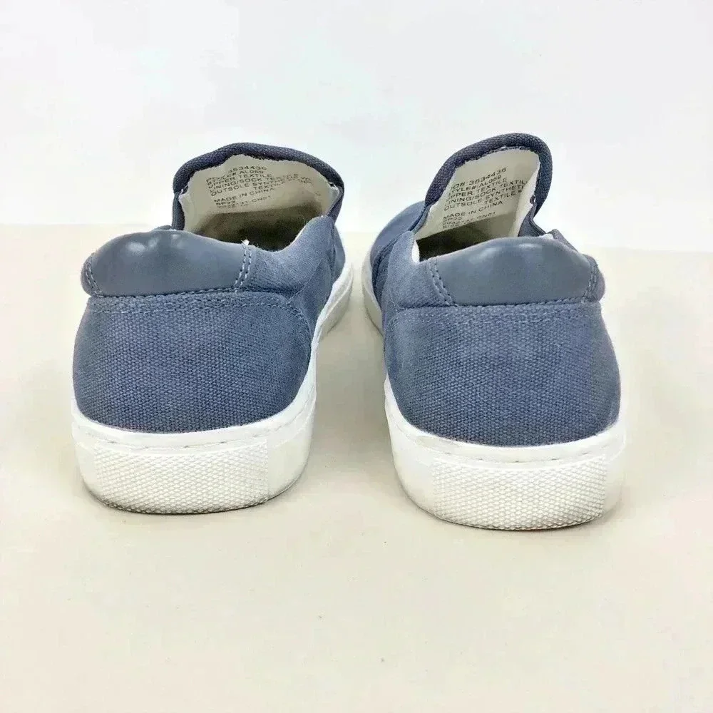 J. Crew Mens Explorer Sneakers 10 Blue Canvas Slip On Low‎ Top Streetwear